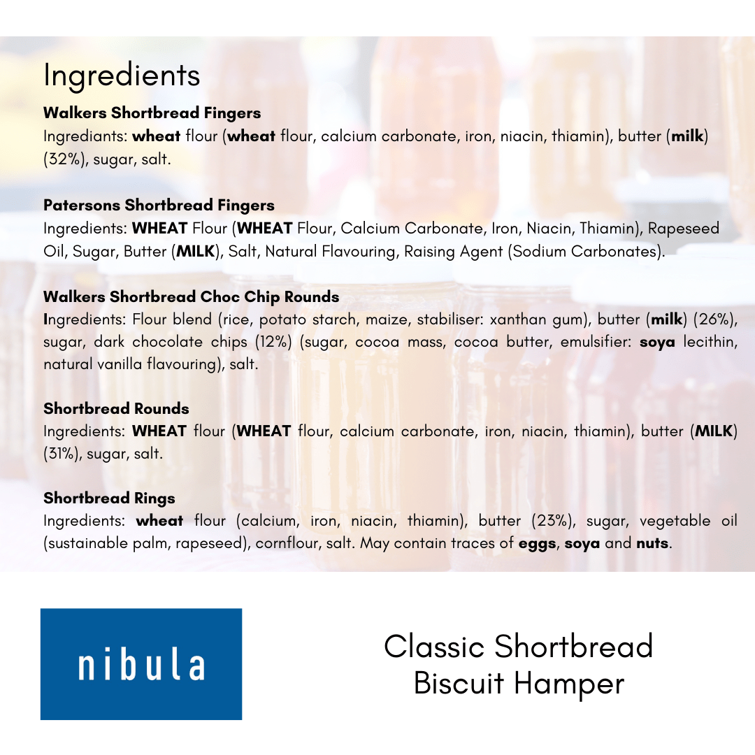 Classic Shortbread & Tea Gift Hamper - nibula